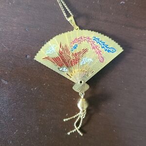 Vintage Brass Fan Pendant